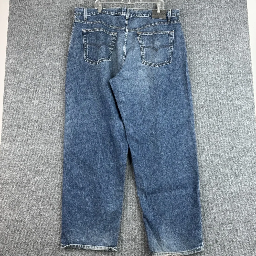 Vintage 2000 Levi's SilverTab Baggy Jeans Mens 42x34 Blue Denim Y2K Wide Leg